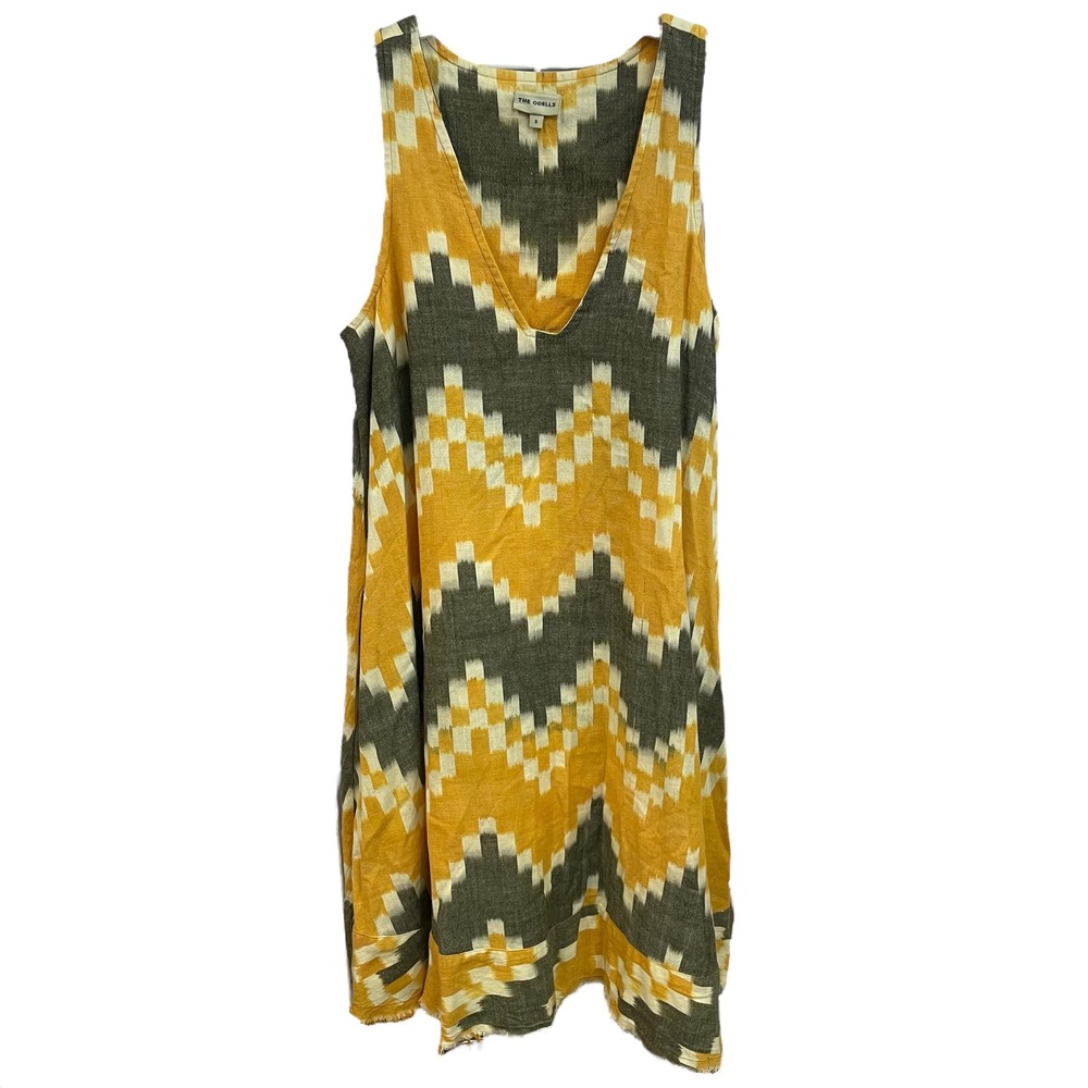 The Odells Sleeveless Dress Ikat Print Casual Summer Beach Cover Up S‎